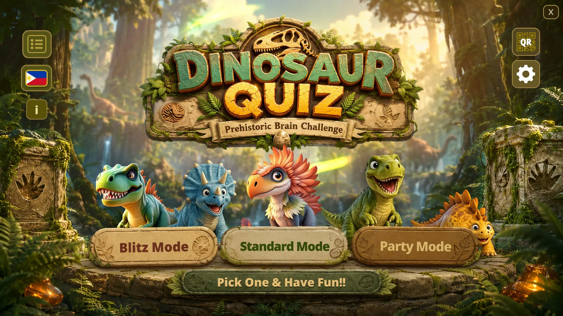 Dinosaur Quiz Trivia key art